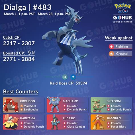 pokemon go dialga weakness.